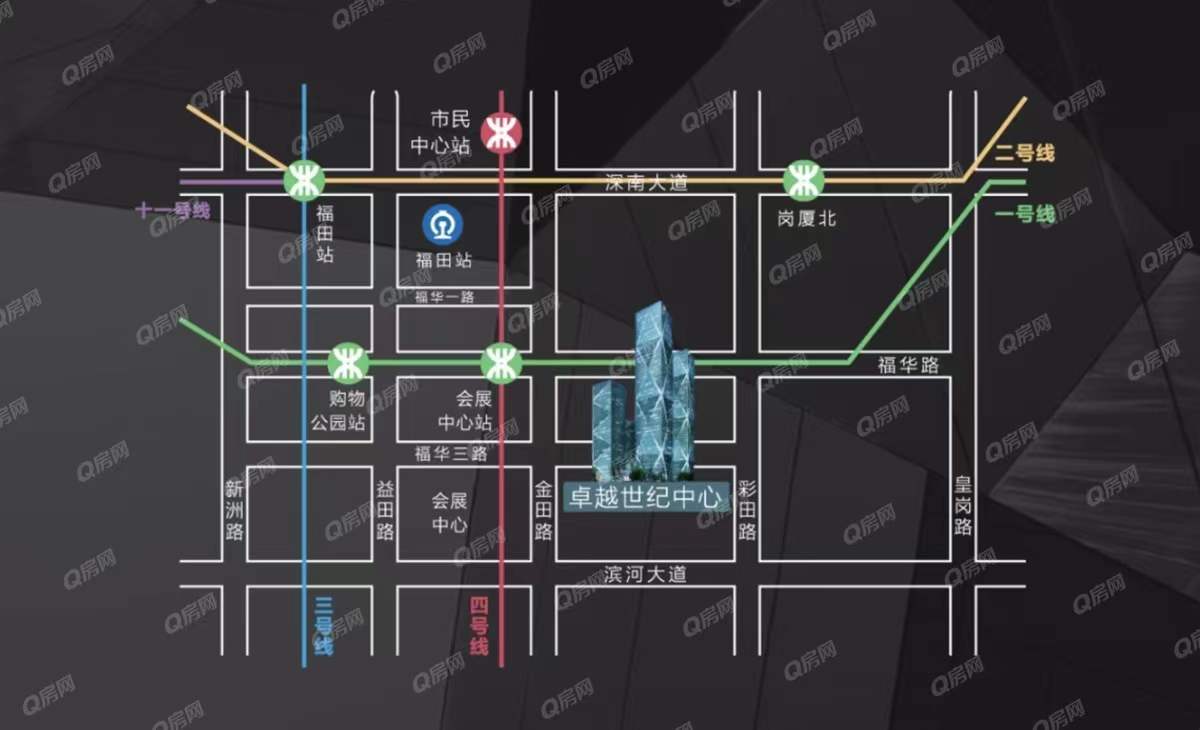 卓越世紀(jì)中心，皇崗商務(wù)中心-均價(jià)230元/平