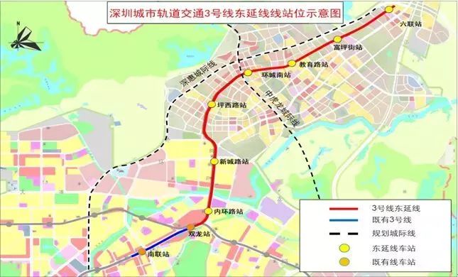 其北段為已建成的龍崗區(qū)原北通道